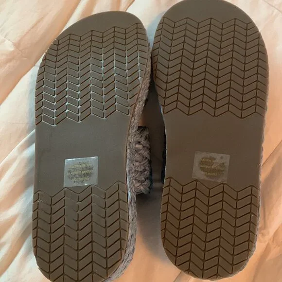 COPY - Naked Feet Santorini in blue raffia espadrille sandals nwot size 9 - Picture 5 of 6